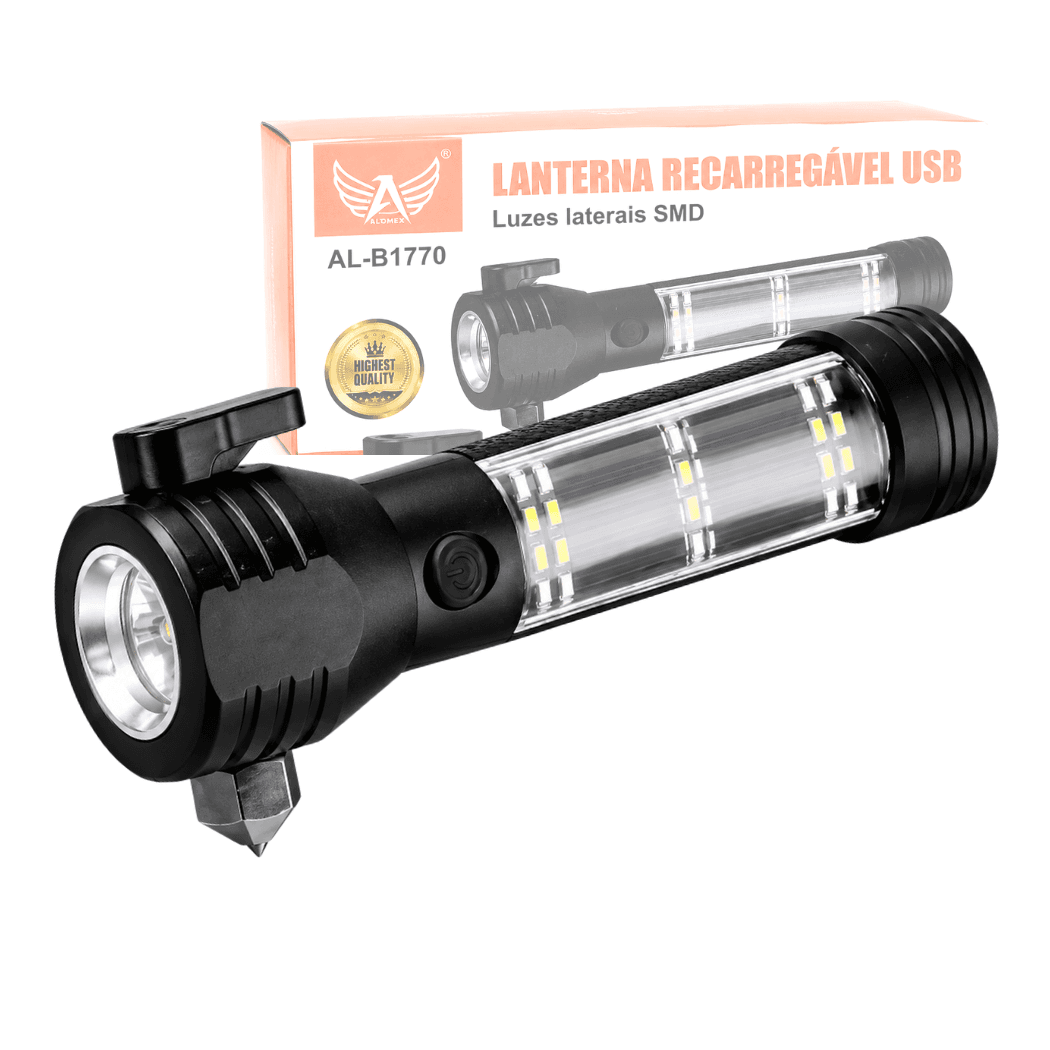 Lanterna Tática Recarregável Multiuso Zoom AL-B1770 — default