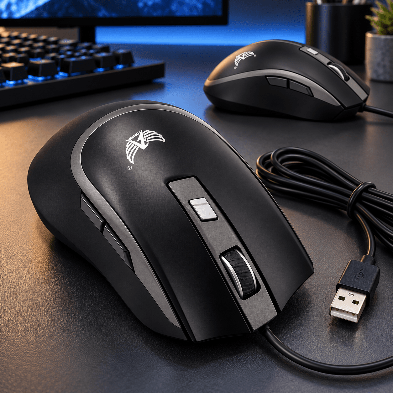 Mouse Gamer Fio USB 3600 DPI Iluminação LED A-G701