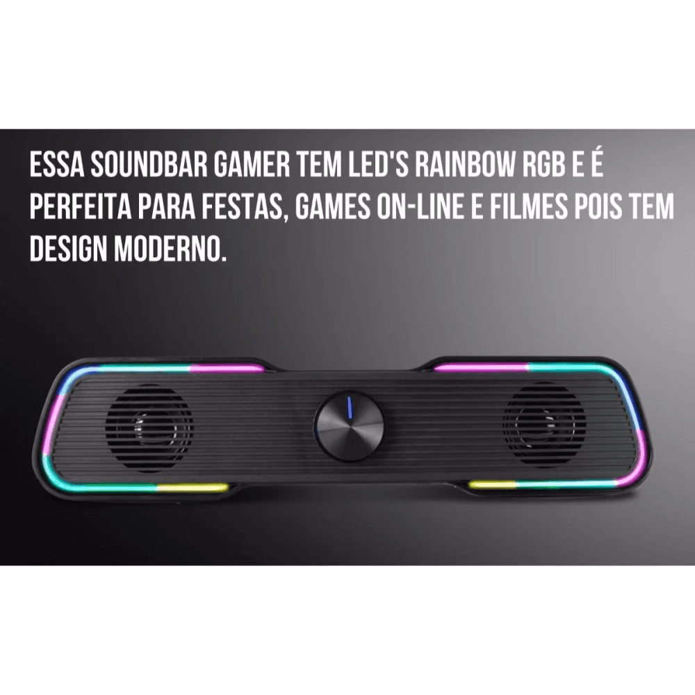 Caixa Som Soundbar Gamer Bluetooth Computador Tv AL-3861