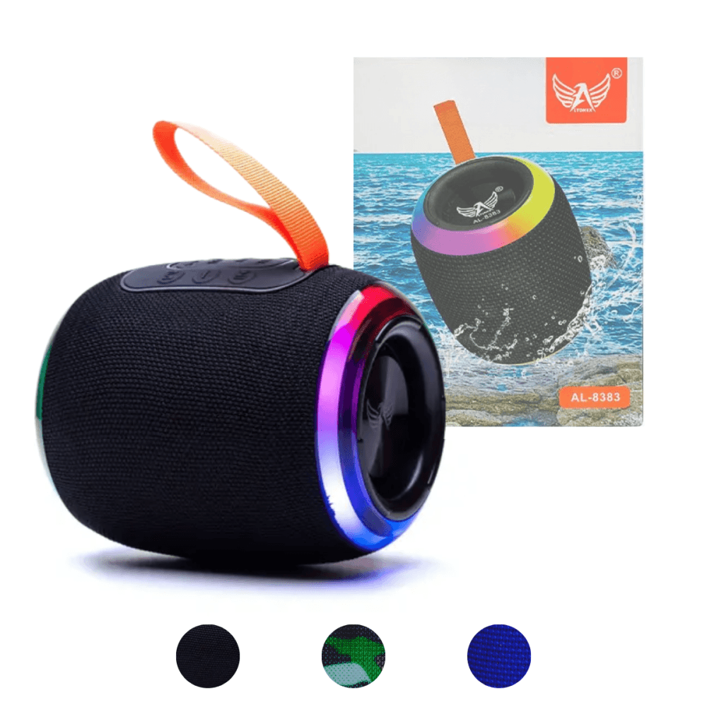 Caixa Som Bluetooth Portátil 8W LED TWS Alça AL-8383