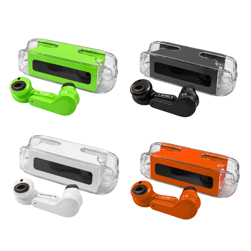 Fone Ouvido Bluetooth TWS 5 3 Estéreo Estojo Display M12Max — Laranja