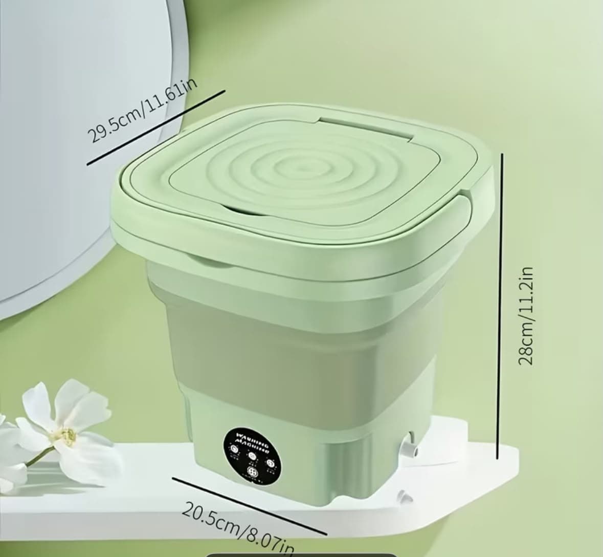 Lavadora portátil plegable de 6.5 litros