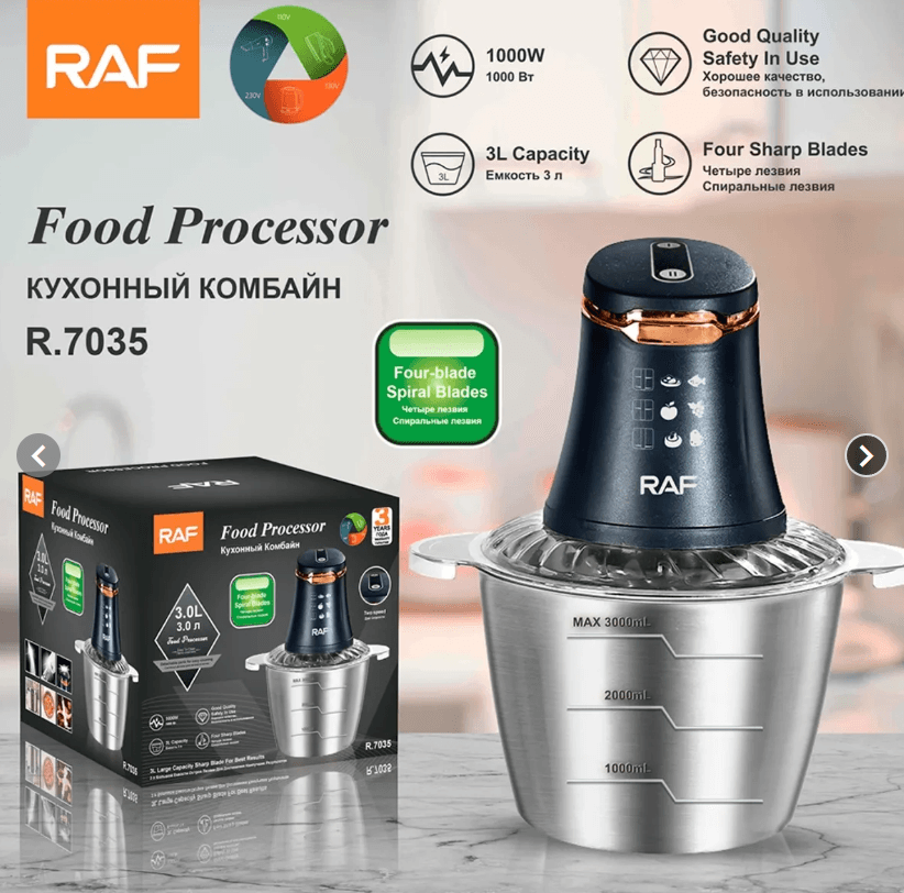 Procesador picatodo RAF de 3 litros y 1000 W