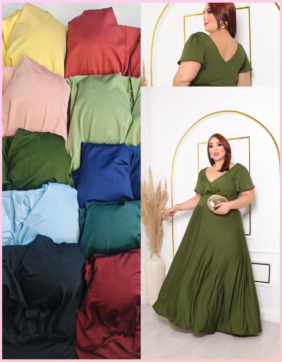 Vestido Plus Size — Vestido Plus Size - Vermelho