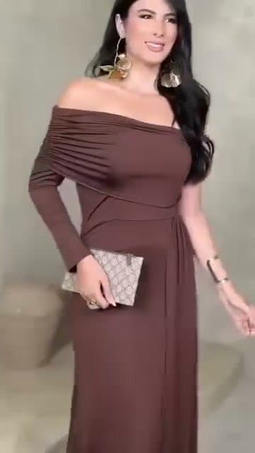 Vestido Assimétrico — Vestido Assimétrico - Marrom