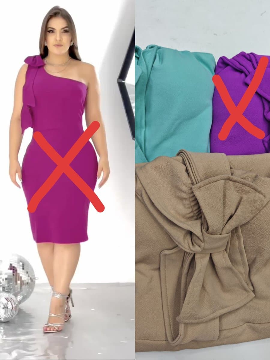 Vestido Midi Uma Manga com Laço