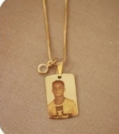 Colar Quadrado Zircônia — DOURADO