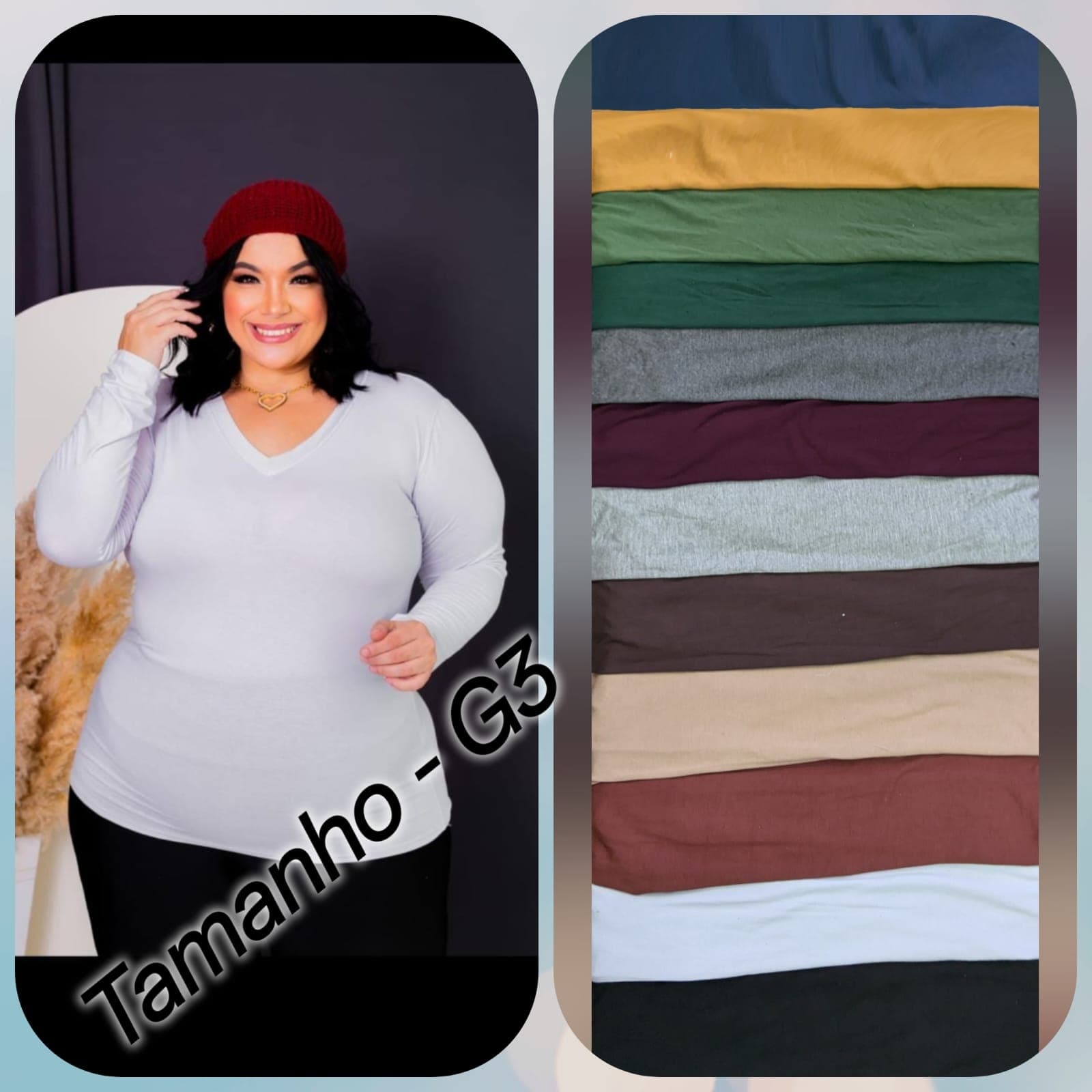 Blusa Manga Longa Decote V — Blusa Manga Longa Decote V - G3