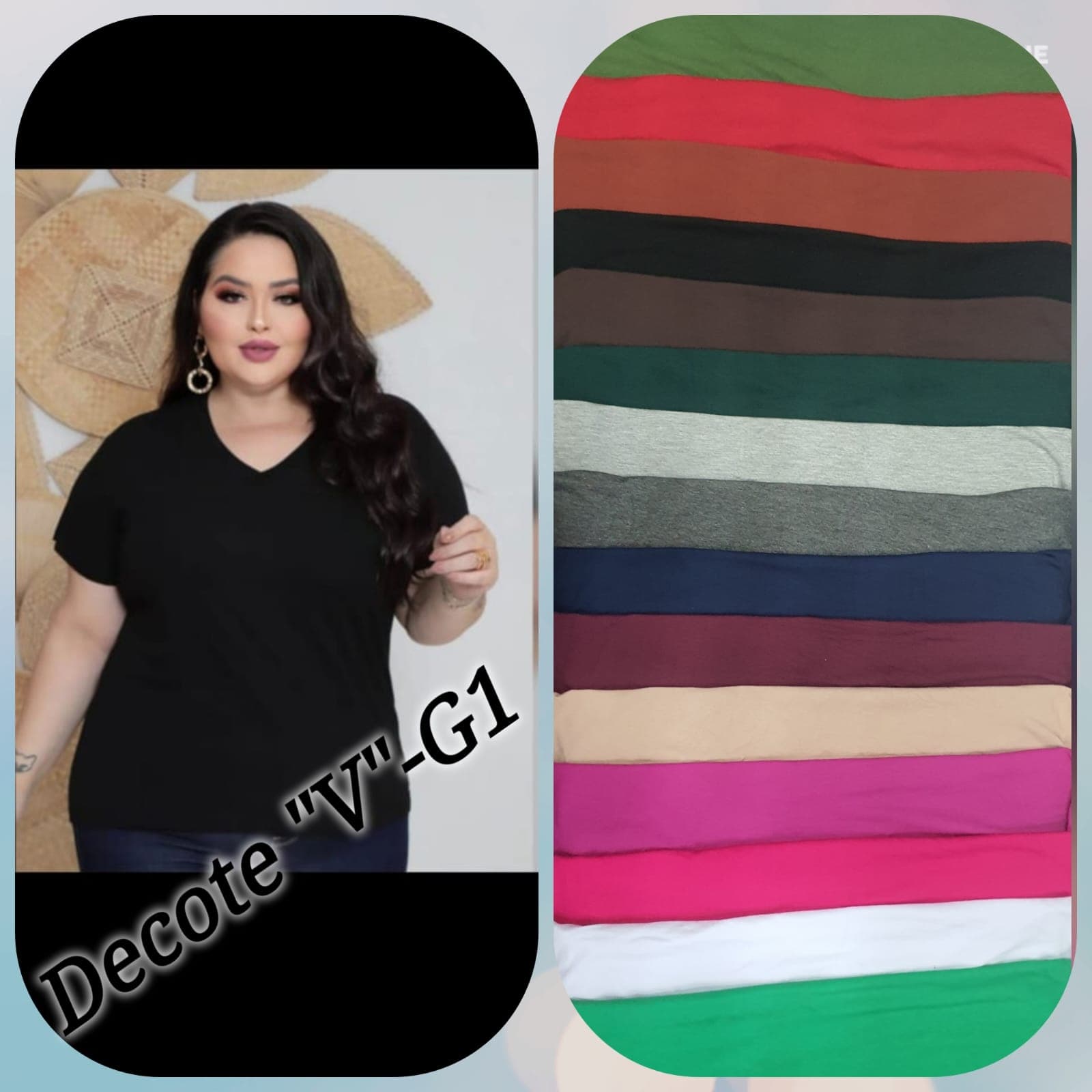 Blusa Gola V Plus Size — Blusa Gola V Plus Size - G1