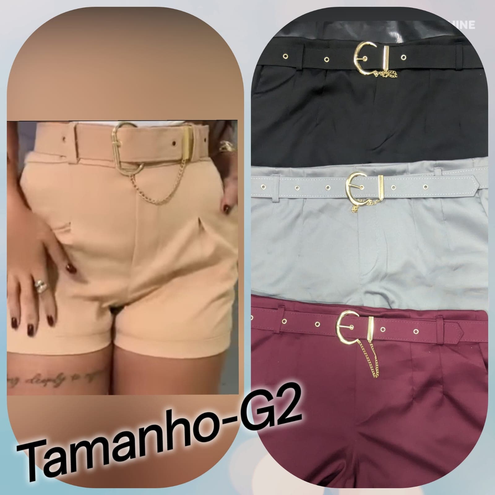 Short Alfaiataria Cinto Grosso Plus Size — Short Alfaiataria Cinto Grosso Plus Size - G2