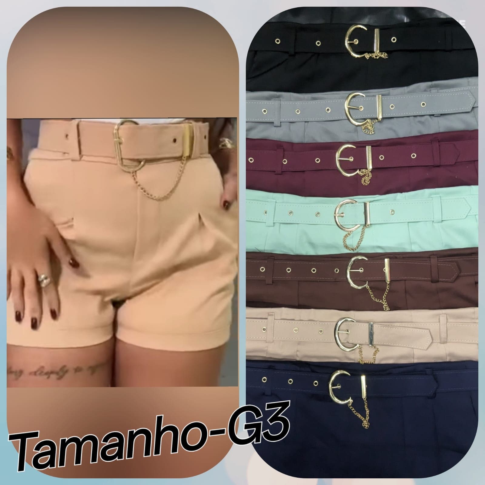 Short Alfaiataria Cinto Grosso Plus Size — Short Alfaiataria Cinto Grosso Plus Size - G3
