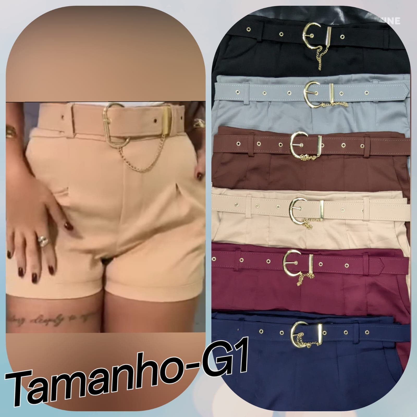 Short Alfaiataria Cinto Grosso Plus Size — Short Alfaiataria Cinto Grosso Plus Size - G1