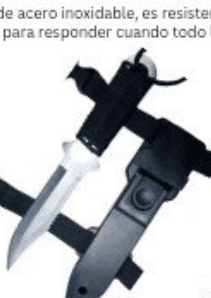 Cuchillo puñal doble filo - soporte para pierna