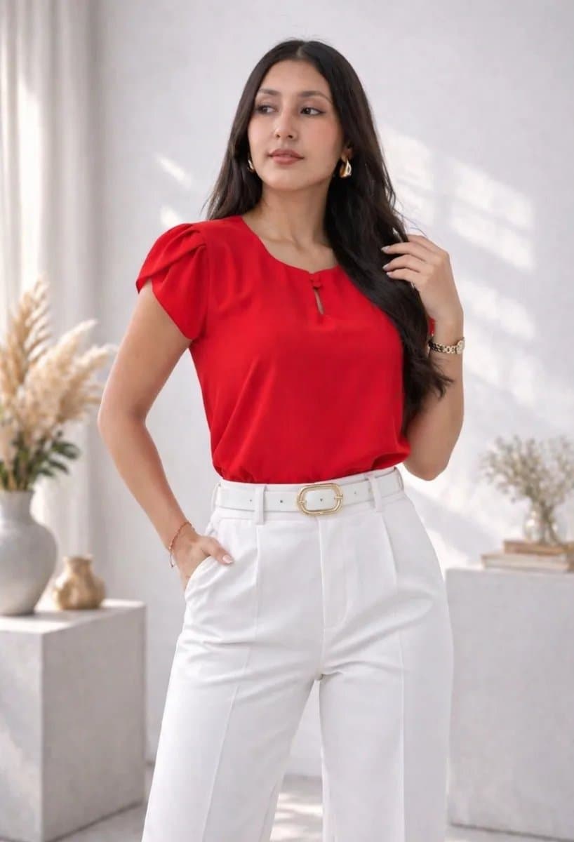 Blusa Luna — Blusa Luna - rojo - M
