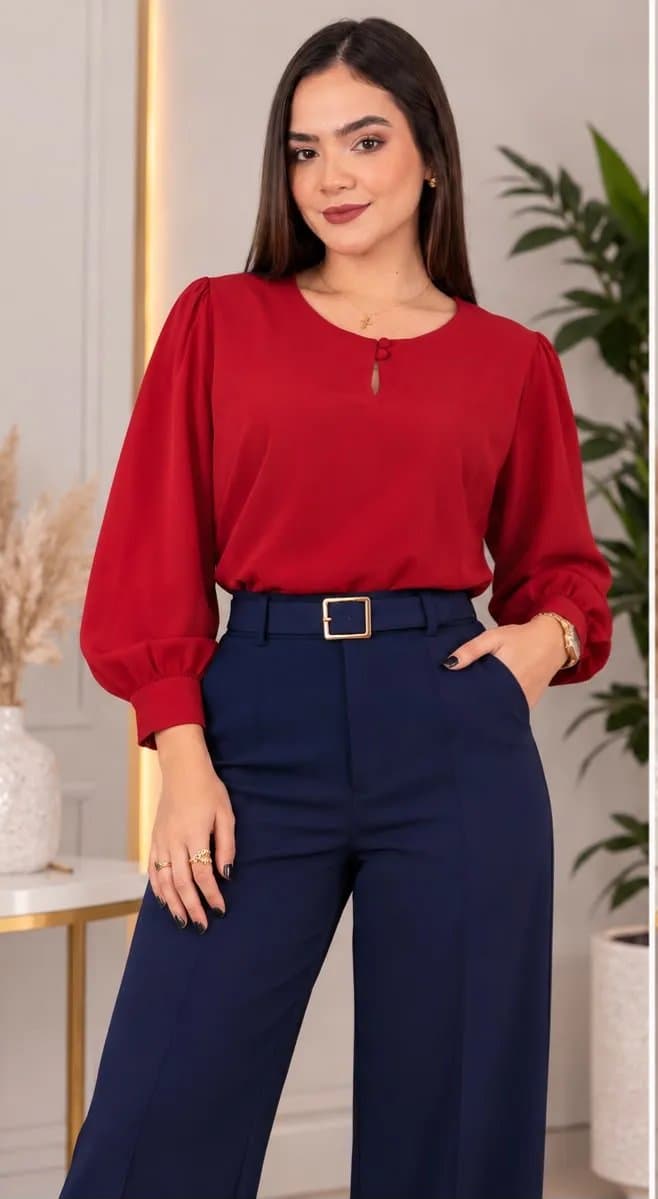 Blusa Sol — Blusa Sol - rojo - L