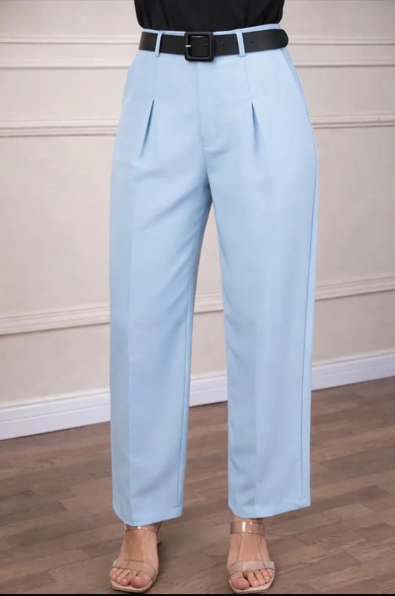 Pantalon Pliegue — Pantalon Pliegue - Celeste - M