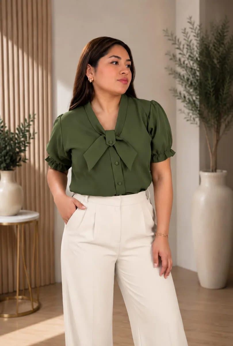 Blusa Zoe — Blusa Zoe - Verde Militar - L