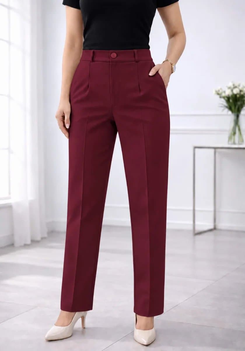 Pantalon Clasico — Pantalon Clasico - Guinda - L