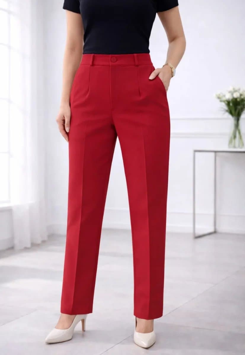 Pantalon Clasico — Pantalon Clasico - rojo - L
