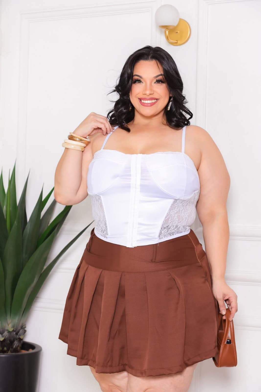 CORSELE YHANDY — Marrom
