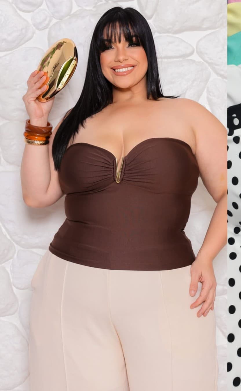 blusa Liz — Marrom