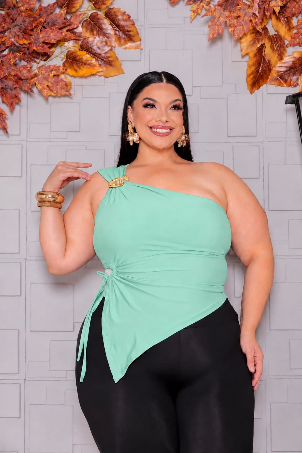 BLUSA LUANA — Verde água