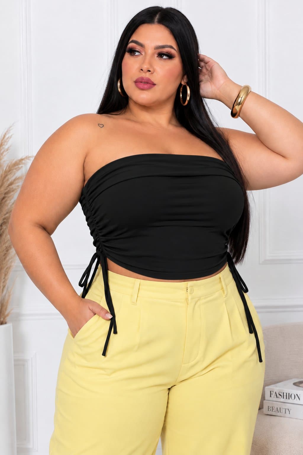 CROPPED JADE — Preto