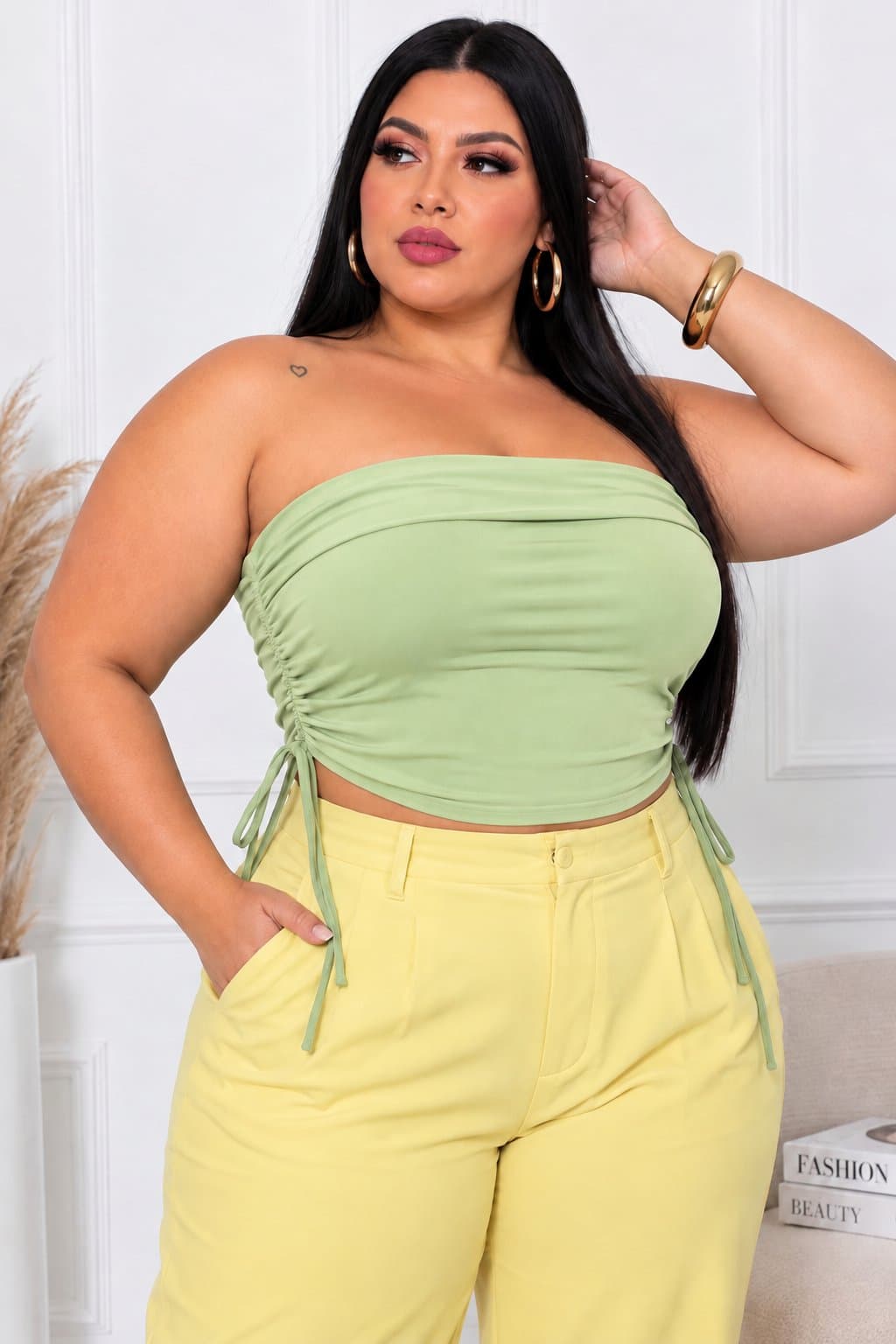 CROPPED JADE — Verde claro