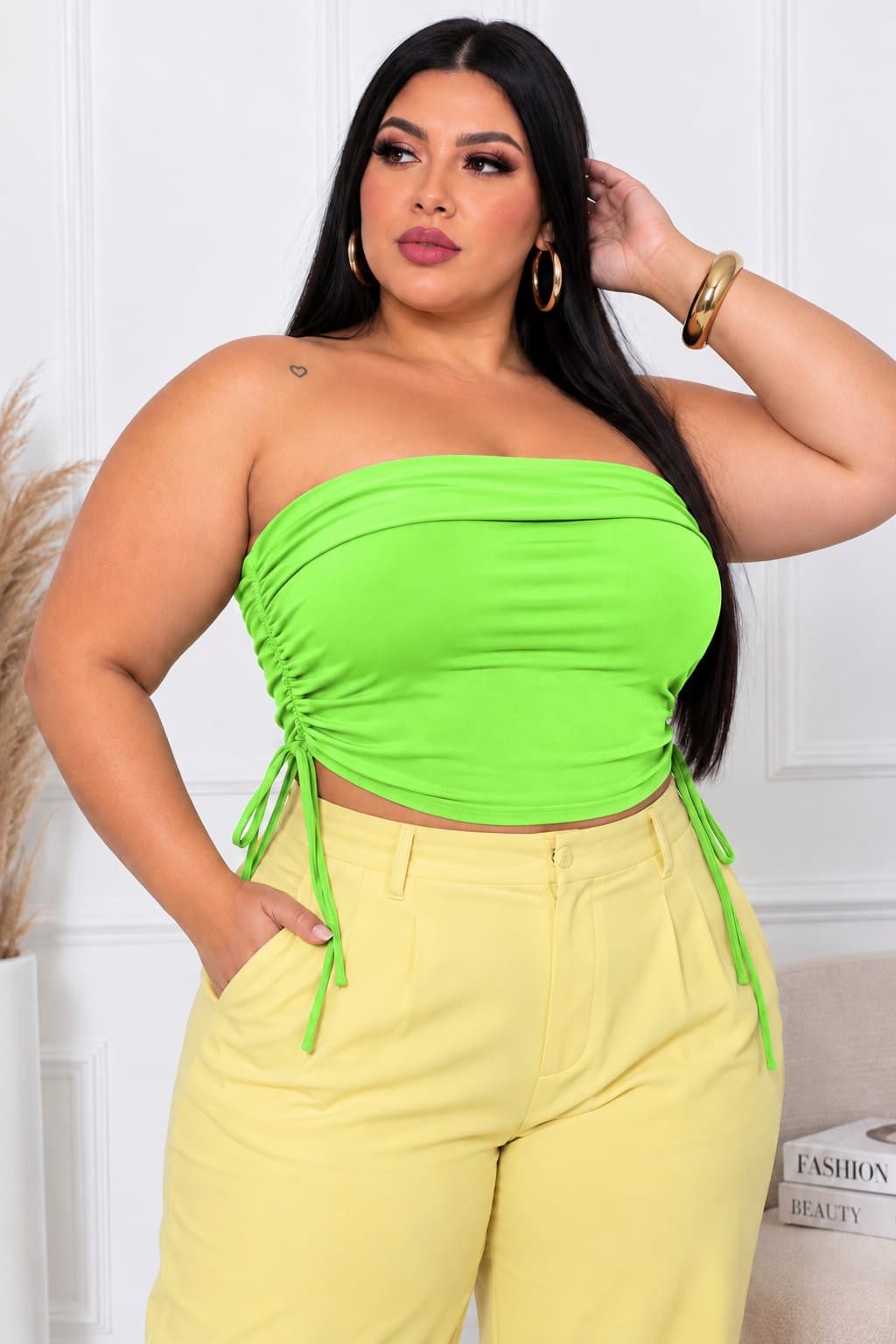 CROPPED JADE — Verde neon