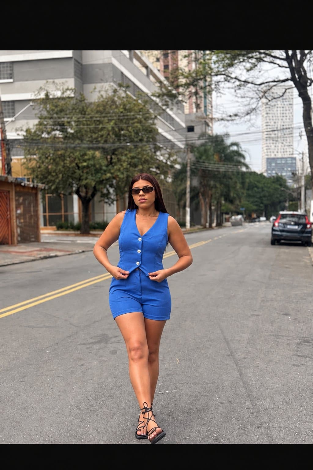 Conjunto alfaiataria — Azul / M