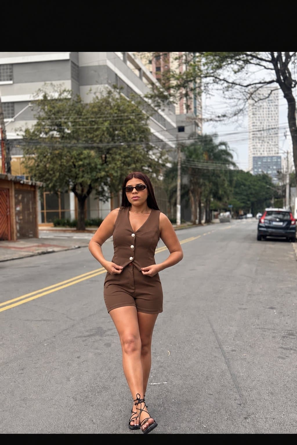 Conjunto alfaiataria — Marrom / M