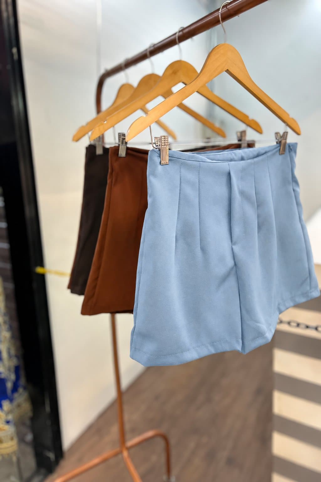 Shorts zara — Azul claro / M