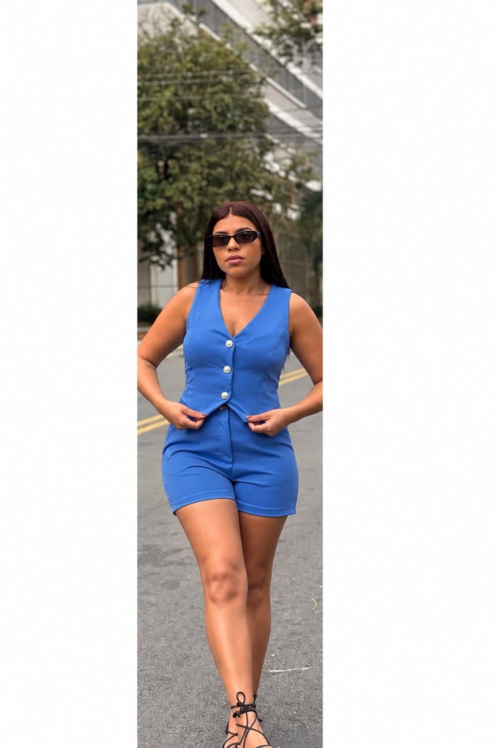 Conjunto alfaiataria — Azul / M