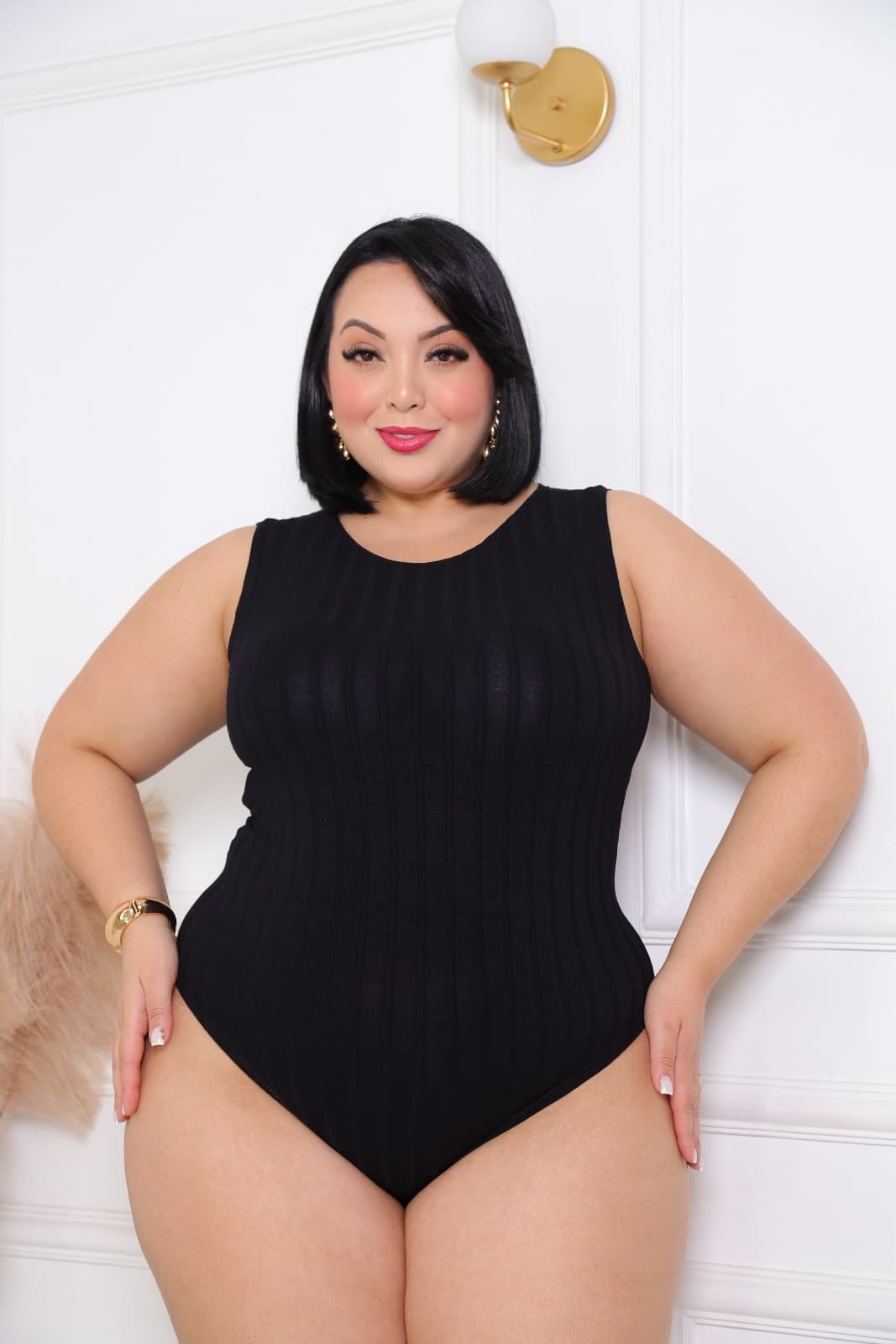 BODY COSTA NUA PLUS • CANELADO COM ELASTANO