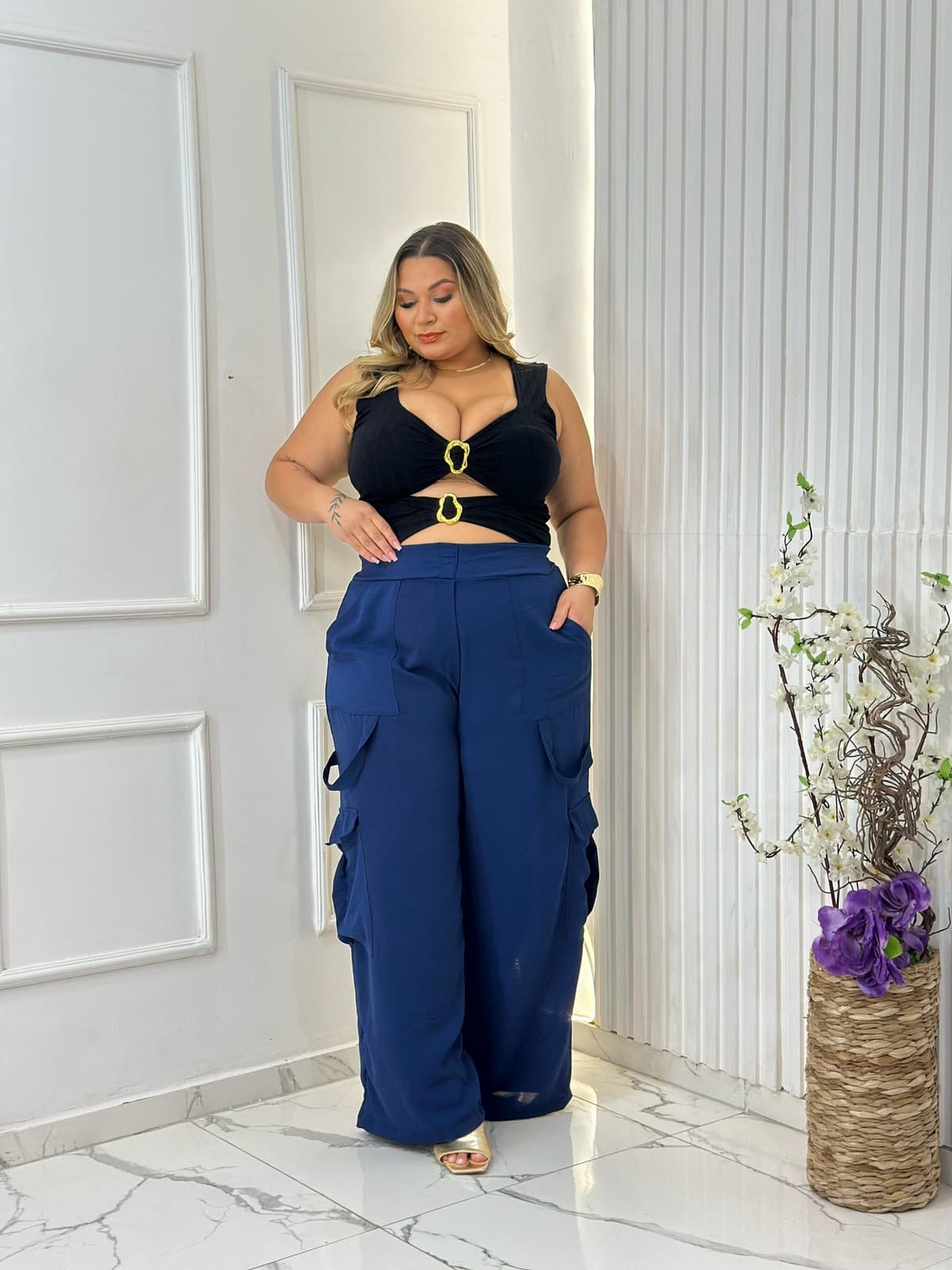 Body Sabrina regata — Preto