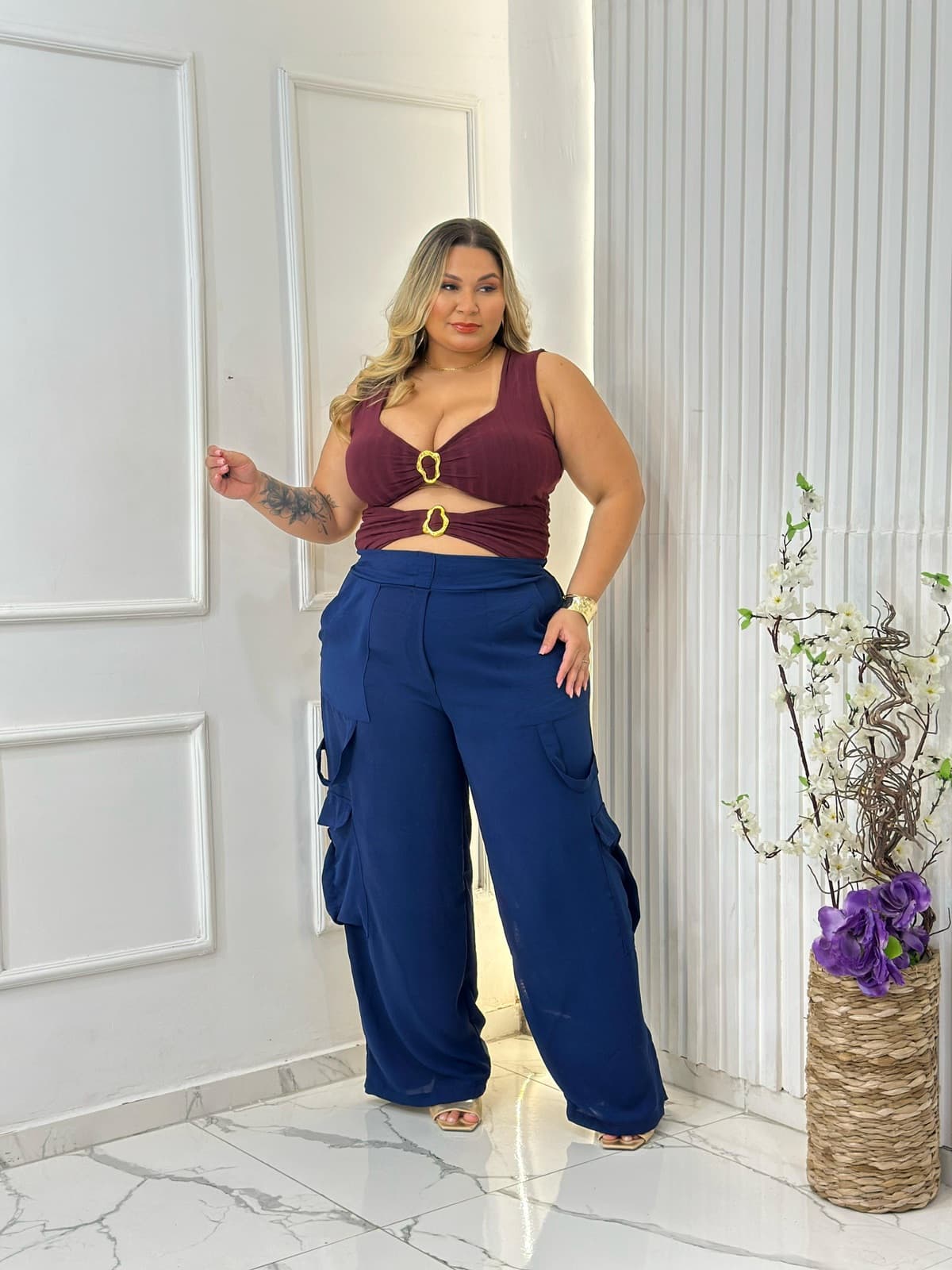 Body Sabrina regata — Vinho