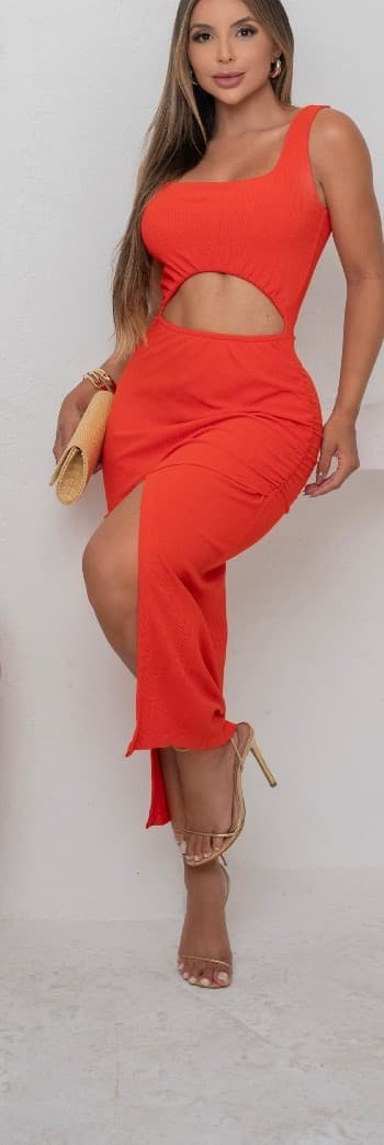 Vestido Lina — Laranja / 38