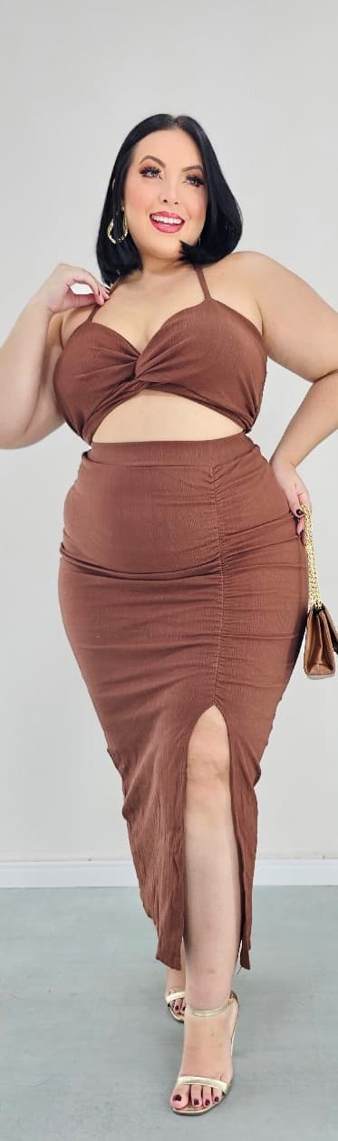 Conjunto sereia — Bege