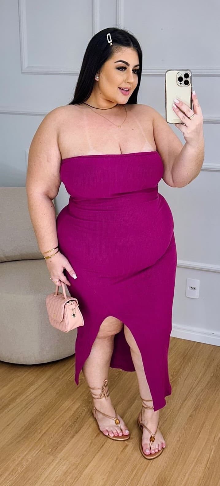 VESTIDO TOMARA QUE CAIA — Pink