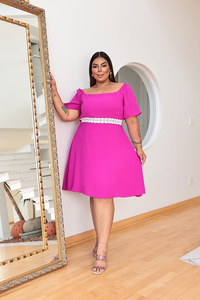 Vestido Rebeca PS — GG / FUCSIA