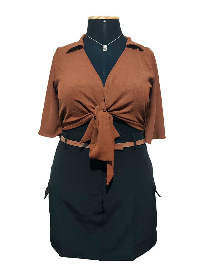 Blusa Gaia PS — G2 / MARRON