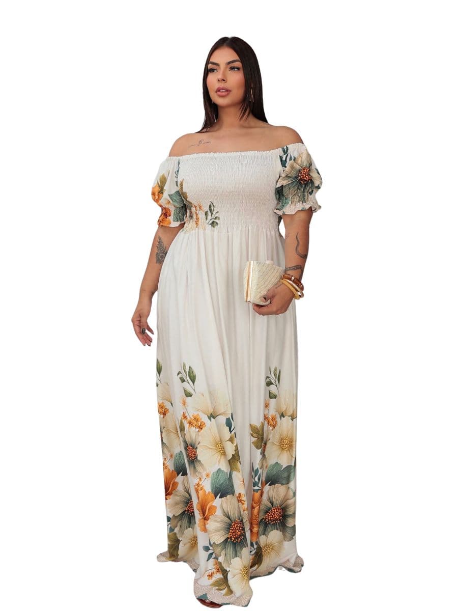 Vestido Elisa — FLORAL AZUL / G3