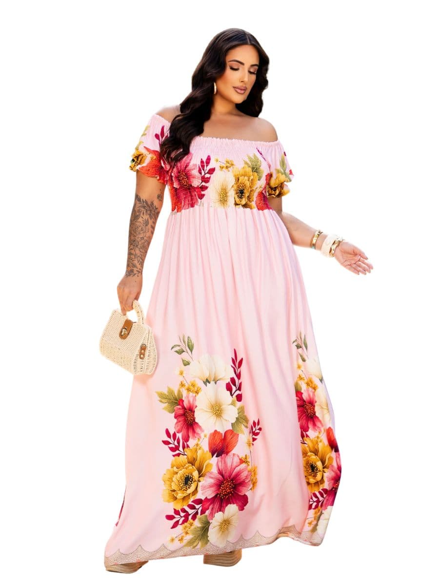 Vestido Elisa — FLORAL ROSA / G1