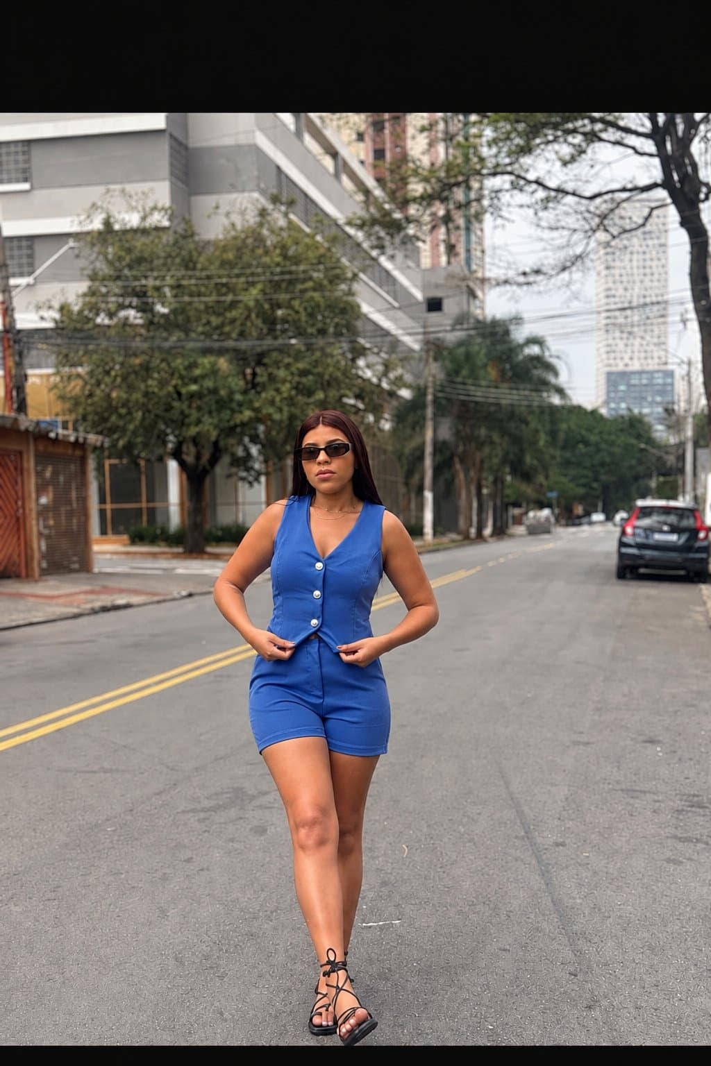 Conjunto alfaiataria — Azul / M