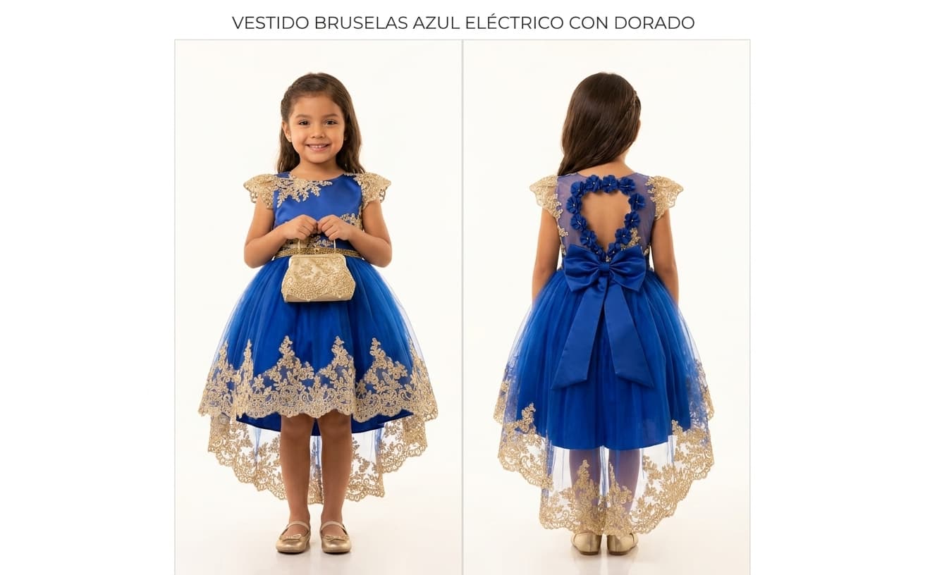 Bruselas con Dorado — Bruselas con Dorado Azul Eléctrico T14