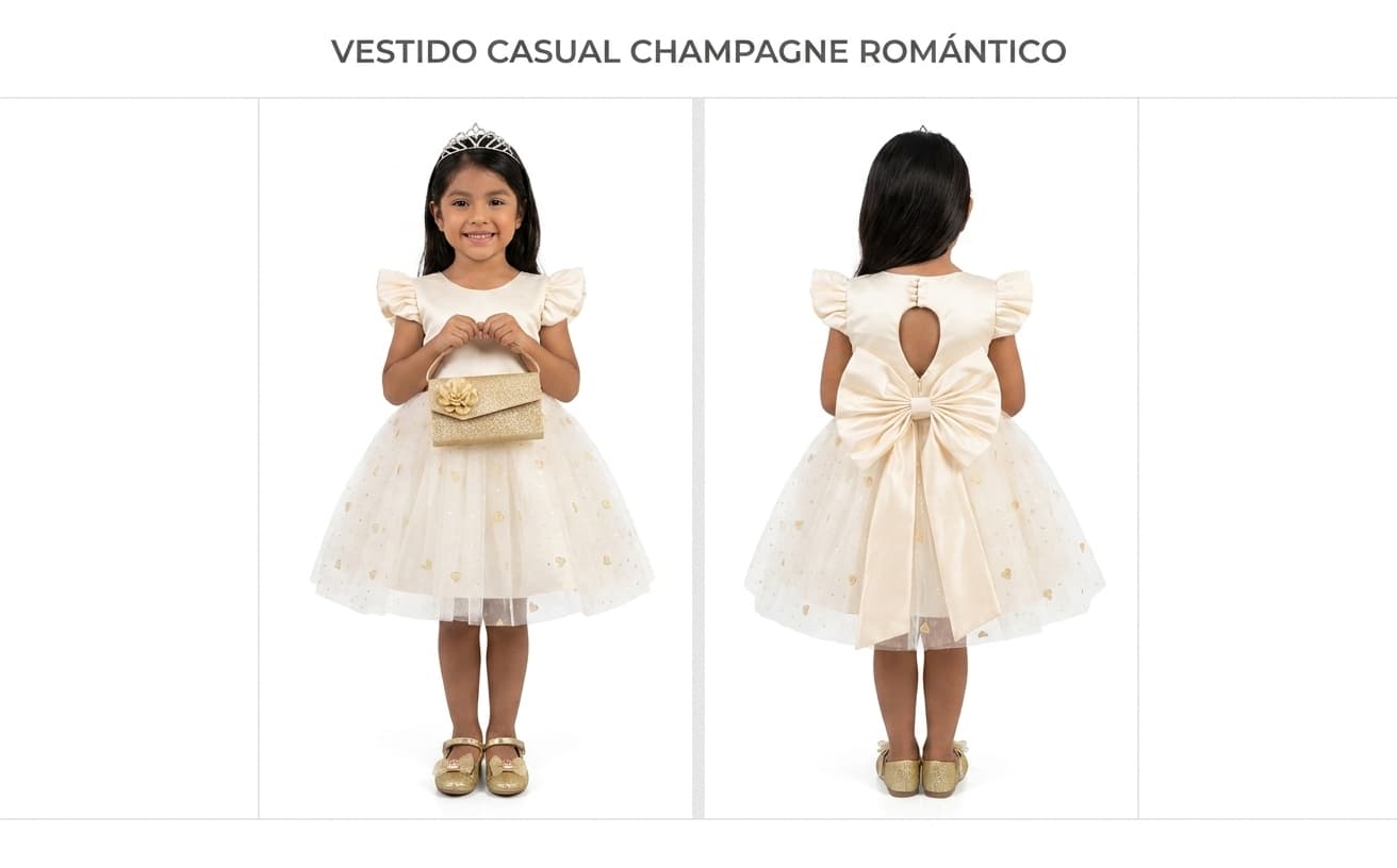 Casual champagne romántico — Casual champagne romántico - Talla 2