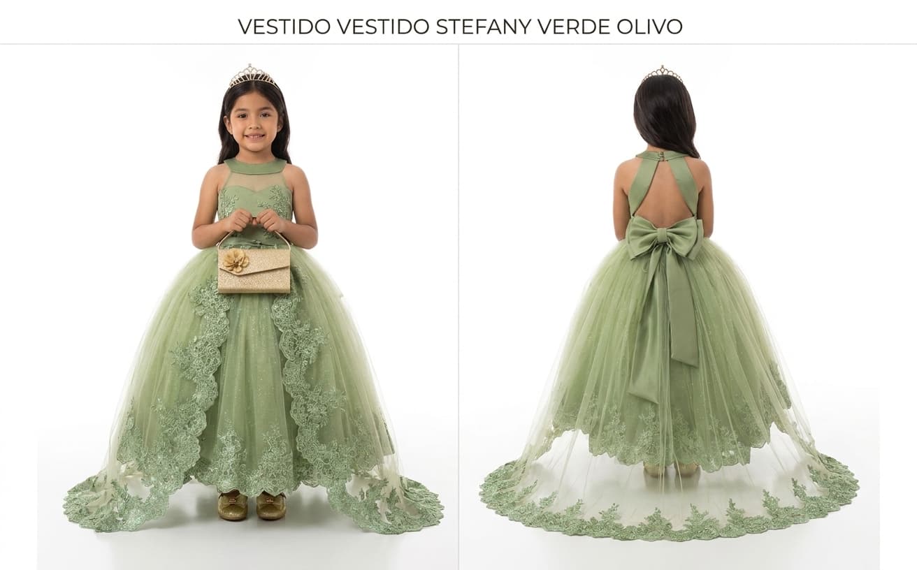 Vestido Stefany Verde Olivo — 6,8