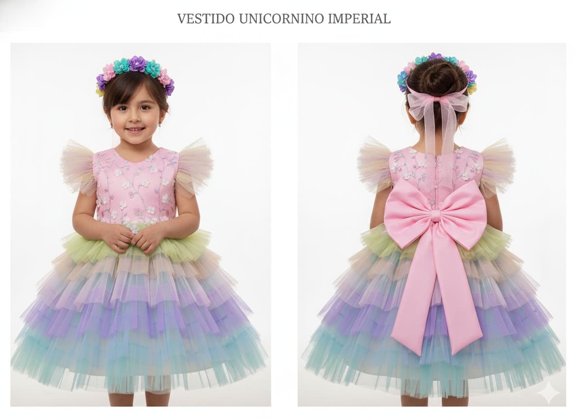 Vestido Unicornio Imperial — Vestido Unicornio Imperial - Talla 8