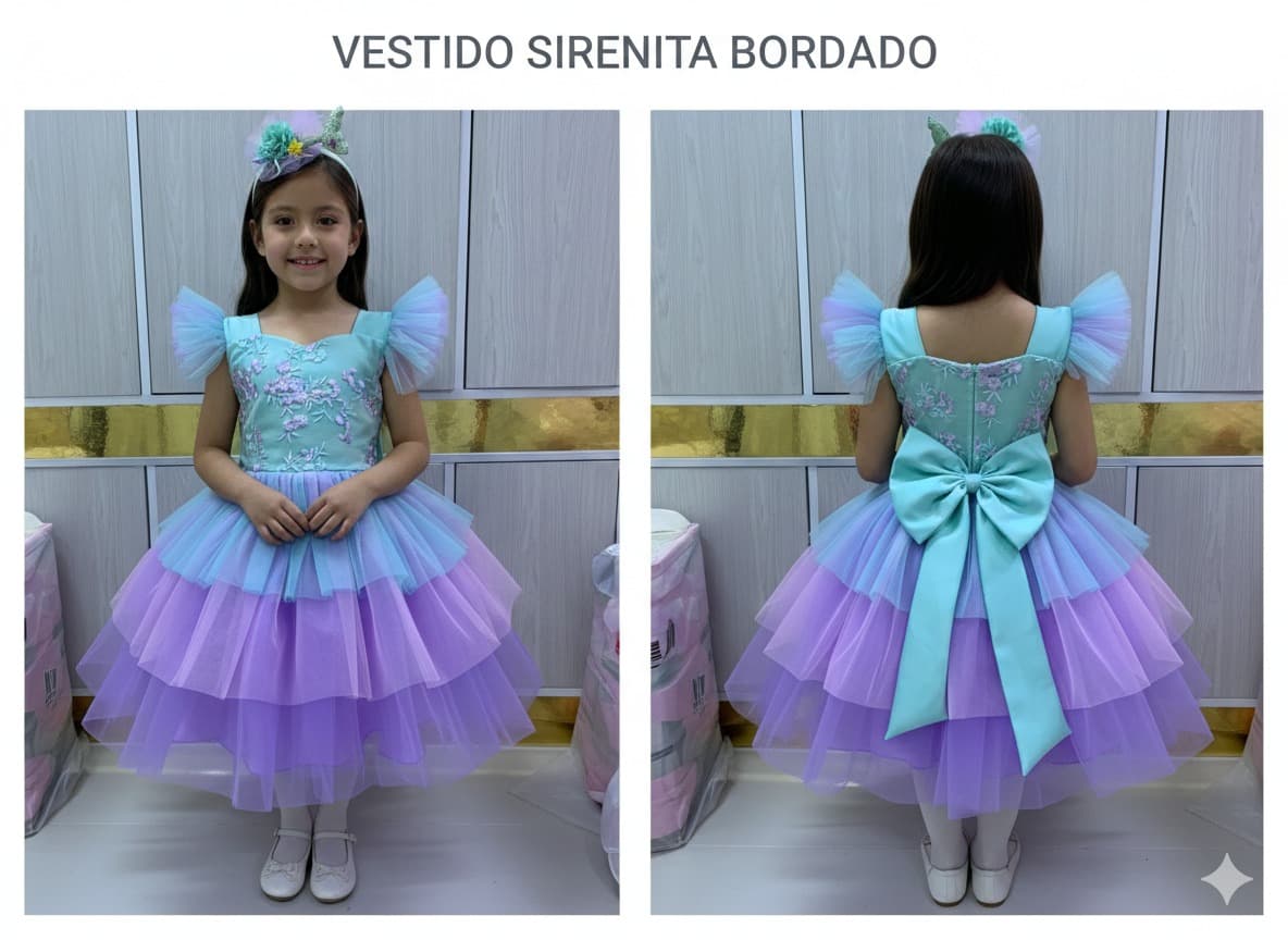 Vestido Sirena Bordado — 8