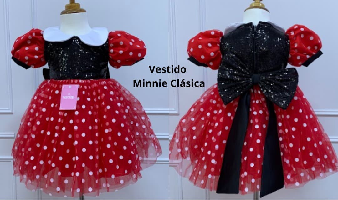 Vestido Minnie Clásico — Vestido Minnie Clásico - Talla 10